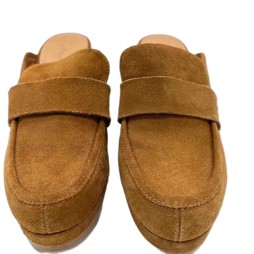 Splendid Platform Clogs Mules 10 Slide Chunky 70s Retro Boho Festival Brown Vina - Picture 2 of 9